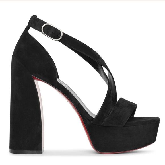 CHRISTIAN LOUBOUTIN Movida Jane 130 black suede sandals - Picture 9 of 13